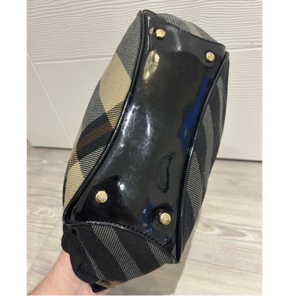 Vivienne Westwood Black &Brown Checkered Handbag w/ Patent Leather Accents! VTG! - Picture 8 of 13